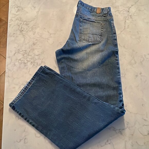*♪ Vintage Distressed Straight Leg  Mens Jeans 1990s Y2k - Size 31 x 34 *♪ - Picture 2 of 13